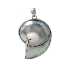 Silver Shell Pendant, Sterling Silver